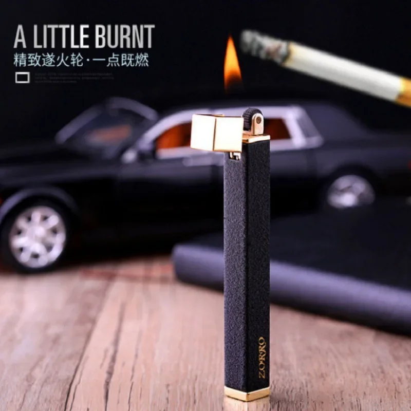 Discover the Ultimate Compact Metal Lighter with Built-In Grinding Wheel for Smokers