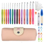 Essential Crochet Hook Set with Markers and Case for Effortless Crafting