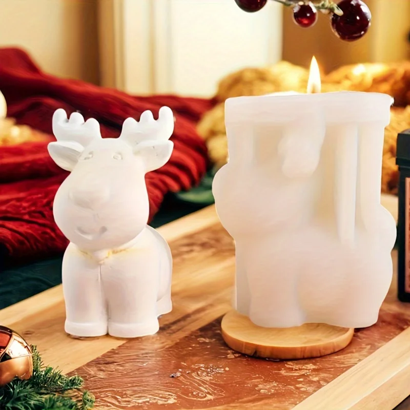 Create Festive Holiday Candles with This Easy-to-Use Reindeer Silicone Mold